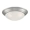 Designers Fountain 14in Tap 2-Light Brushed Nickel Ceiling Light Flush Mount with Etched Glass Shade 1360M-BN - alternate 1